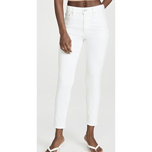 MOUSSY VINTAGE White Crop Skinny Jeans SZ 24